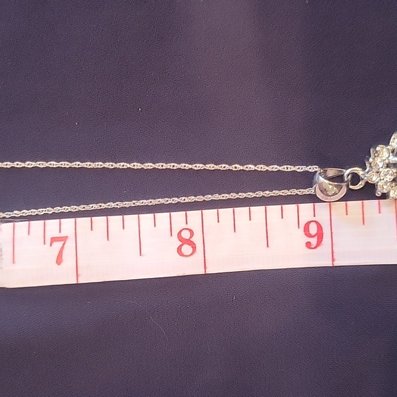 18 " inch Silver chain with Abolone and 7 CZs! Beautiful! - Picture 7 of 10